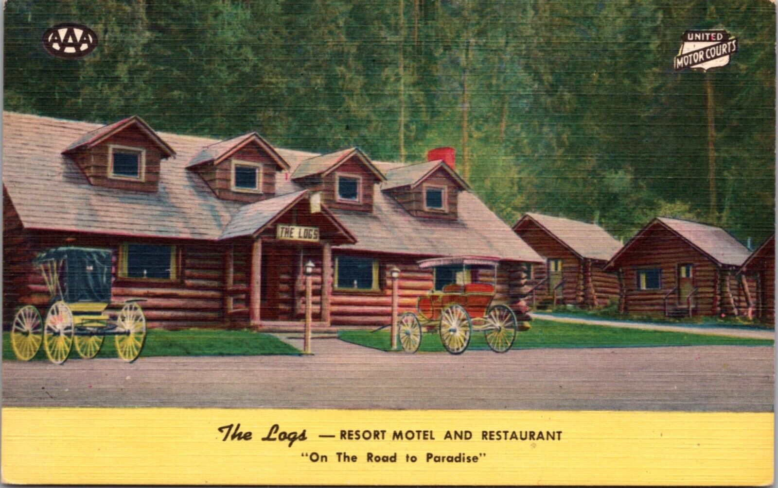 Linen PC The Logs Resort Motel and Restaurant Mount Rainier Ashford Washington