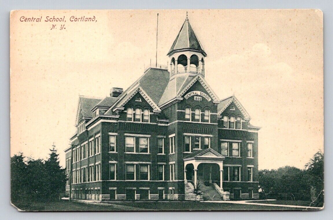 c1905 Central School Cortland New York P125A