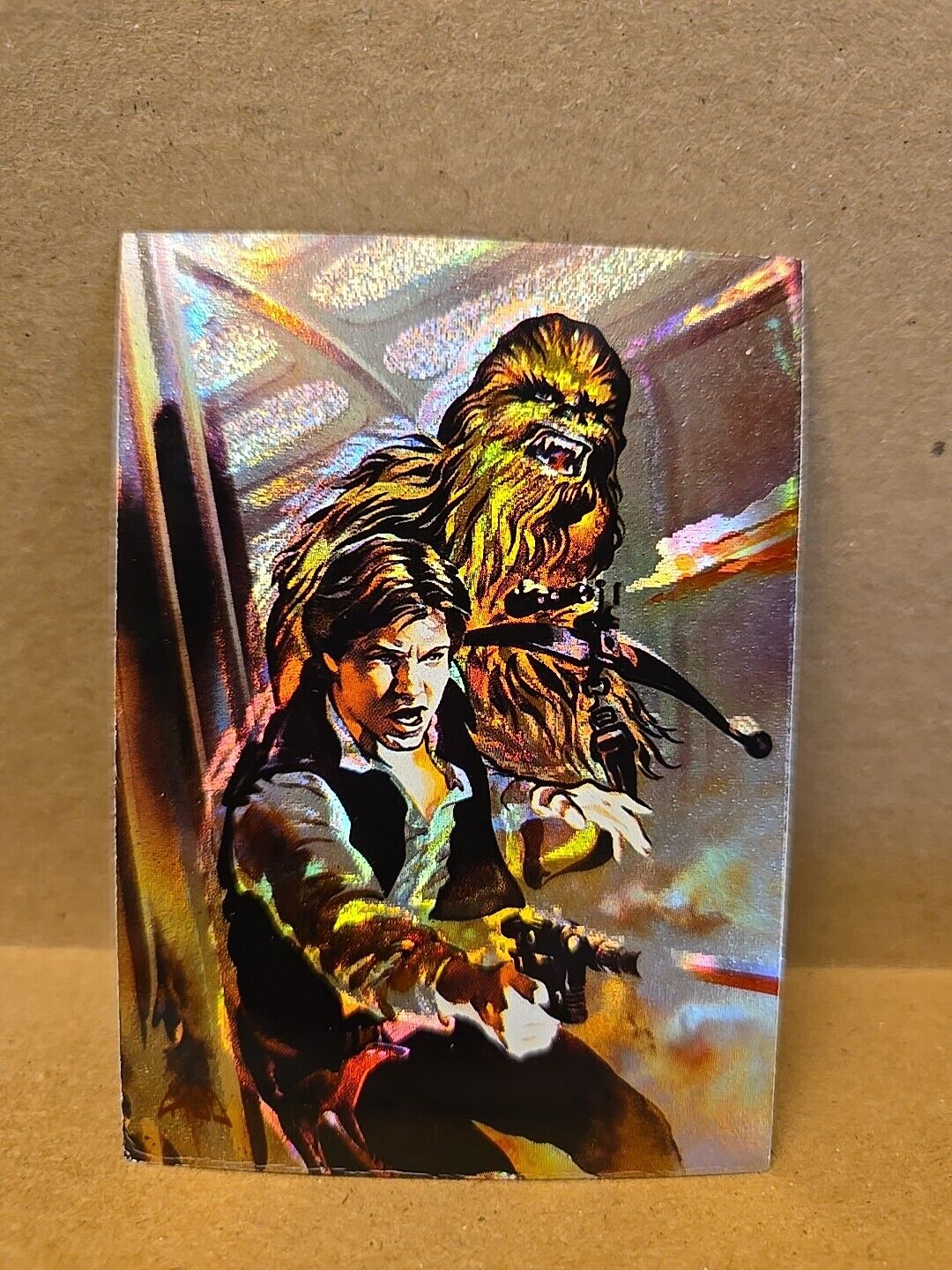 Star Wars Finest 1996 Topps Finest Card #1 Hans Solo & Chewbacca NM-MT 