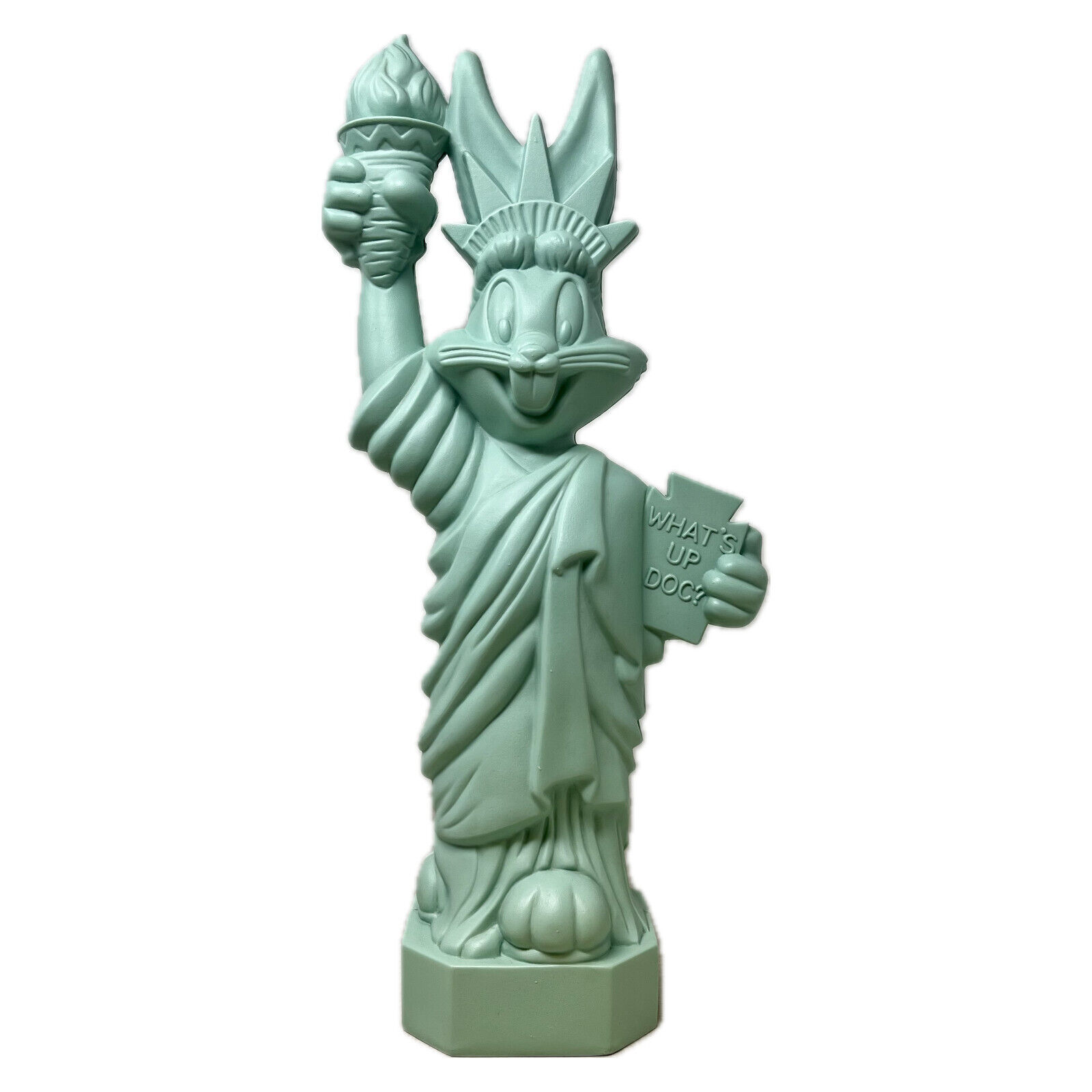 1995 Warner Bros 15.5” Bugs Bunny Statue of Liberty Coin Bank