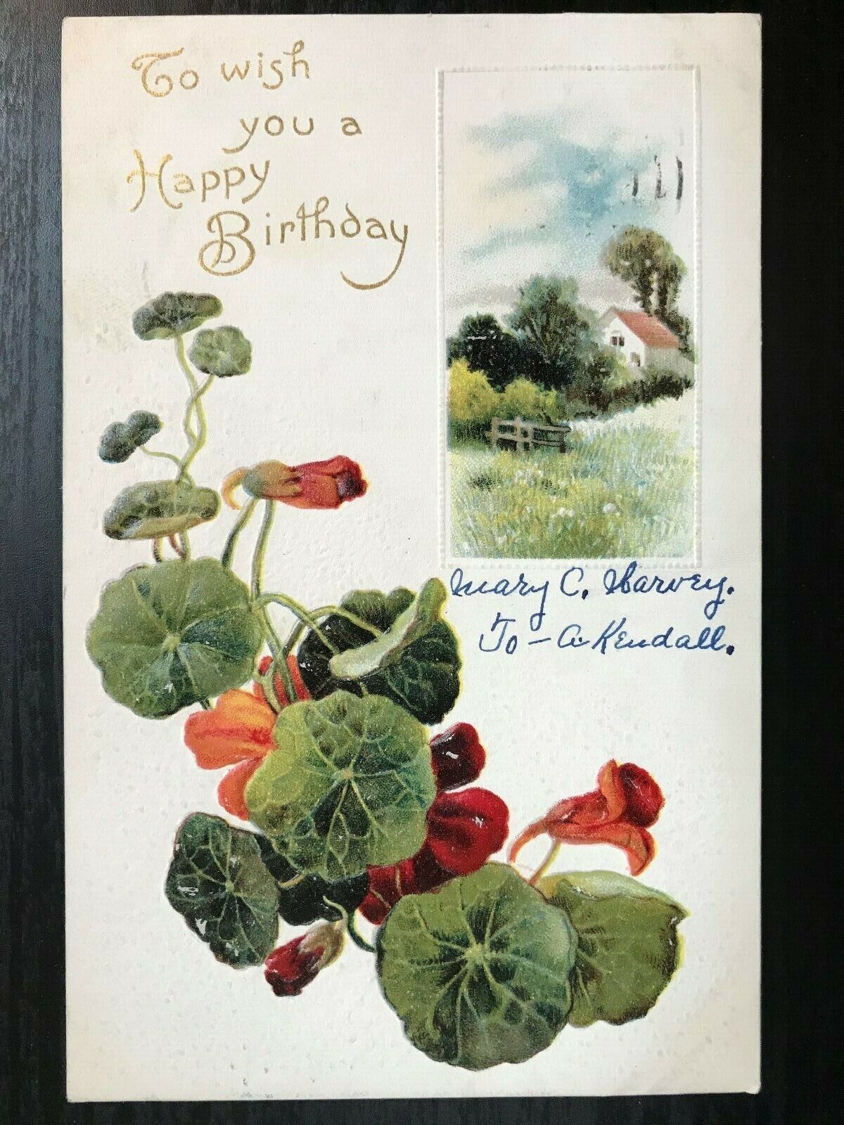 Vintage Postcard 1910 To Wish You a Happy Birthday