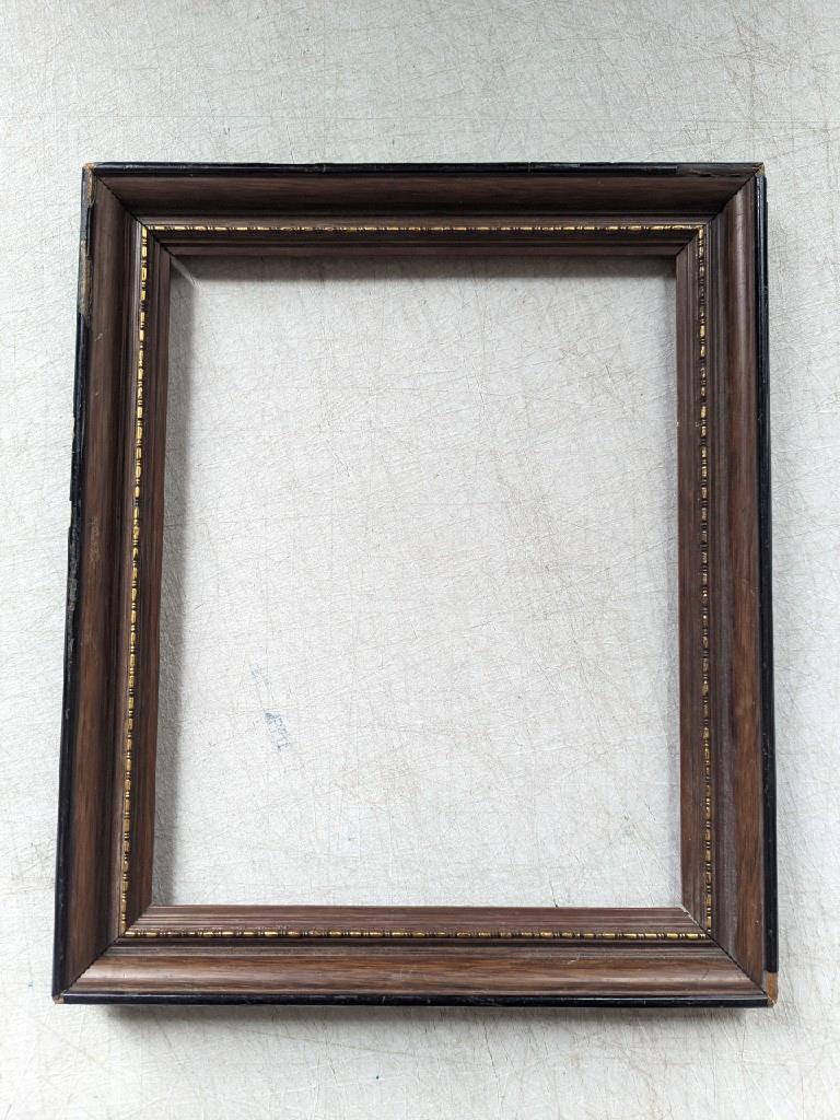 vintage 1800s early 1900s picture frame 14x11.5 (11x8.75) cedar wooden FOLK ART