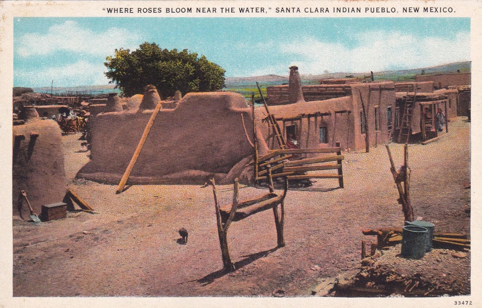 Santa Clara Indian Pueblo New Mexico NM Postcard D39