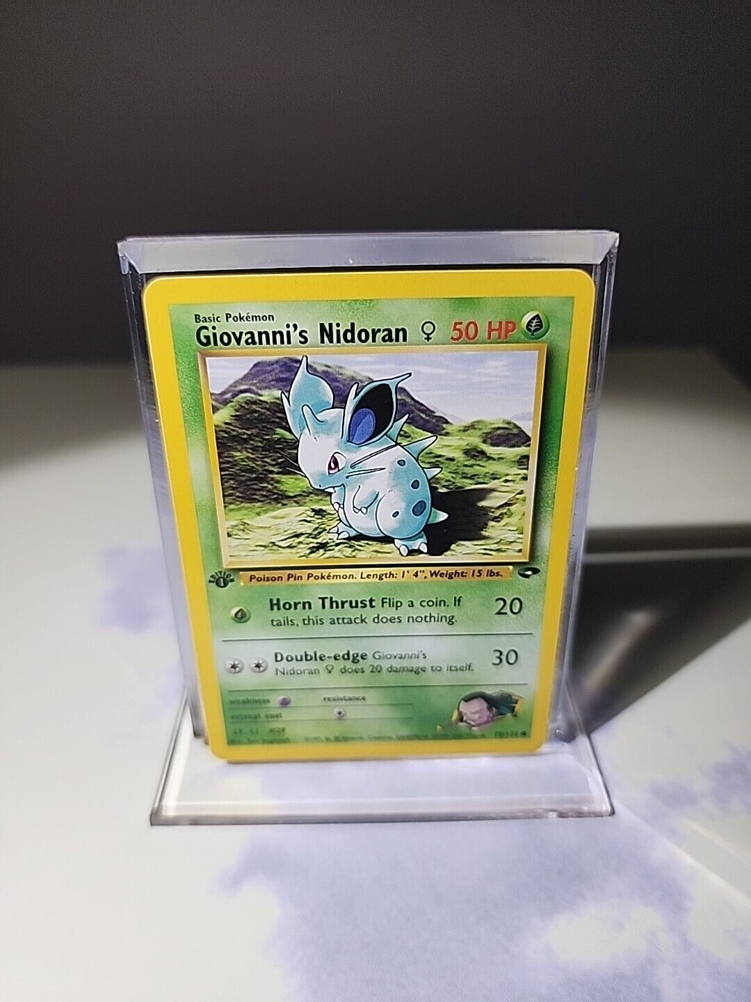 Pokémon Giovanni\'s Nidoran 1st Edition 75/132 Gym Challenge Common Card NM-MT