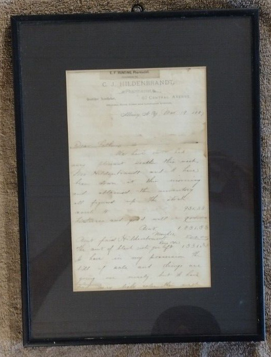 Vintage 1887 New York Pharmacist Letter Buying Pharmacy From Another Pharmacist