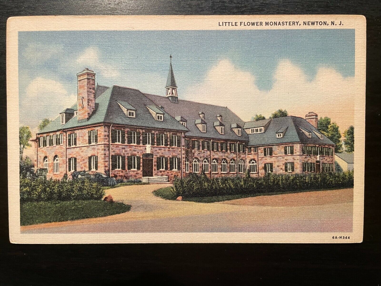 Vintage Postcard 1936 Little Flower Monastery Newton New Jersey
