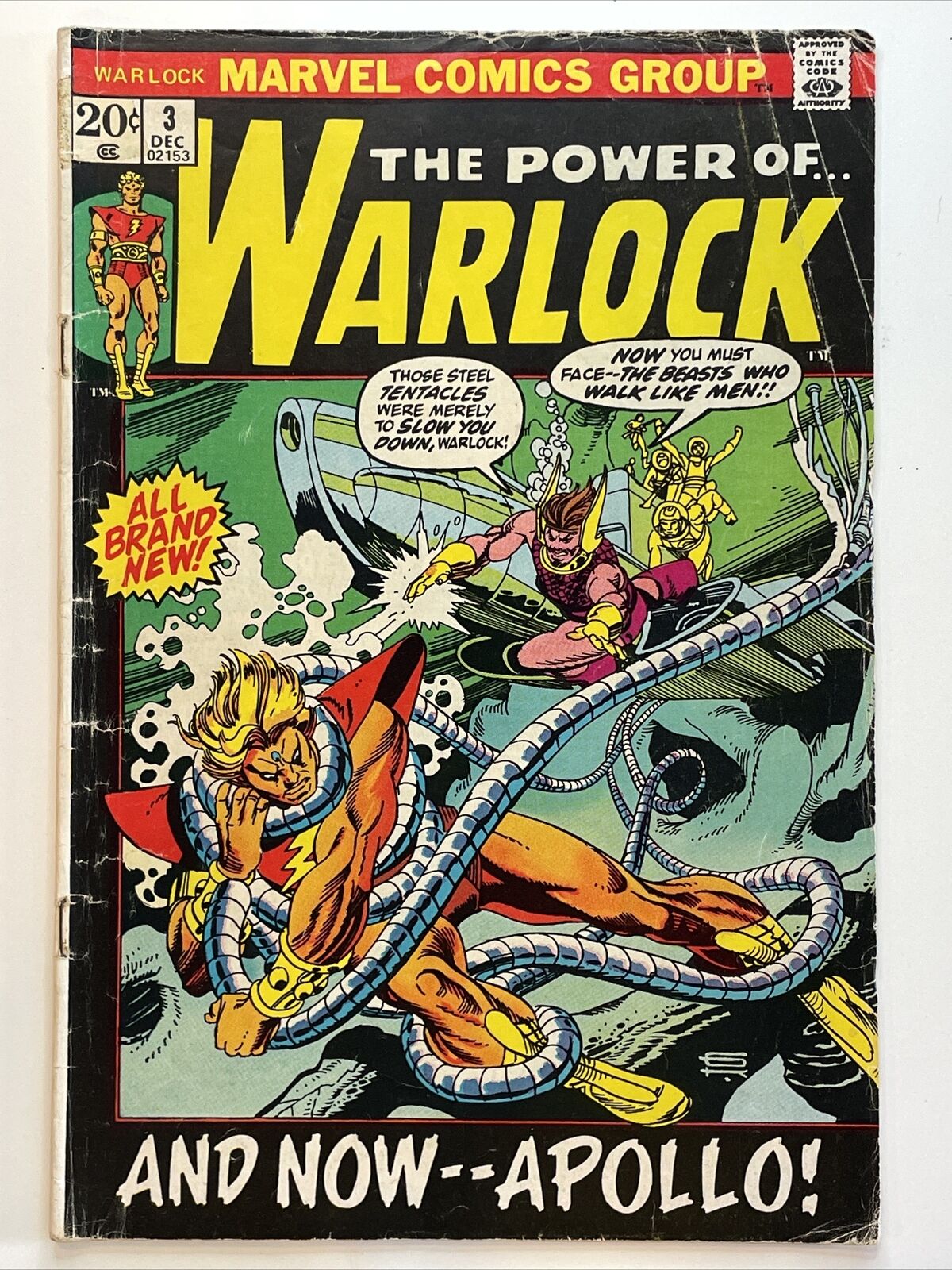 Warlock #3 Comic Book  1st App Triax & Rex Carpenter