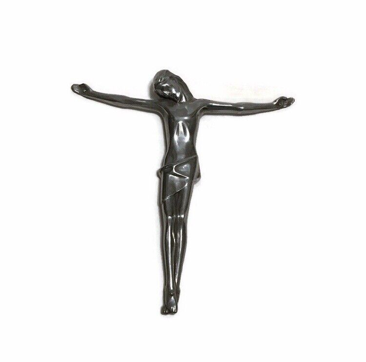 Vintage Metal Jesus Figure Sculpture