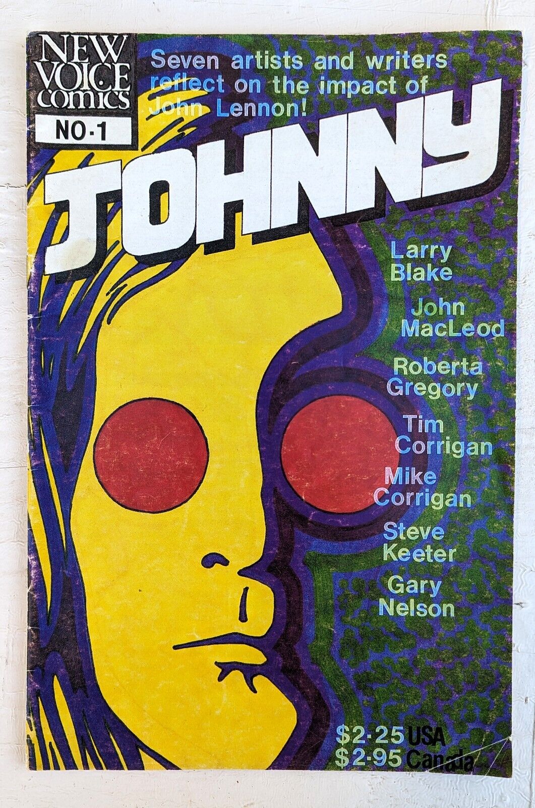 Rare comic: Johnny, New Voice Comics No. 1, JOHN LENNON memorial issue, 1991