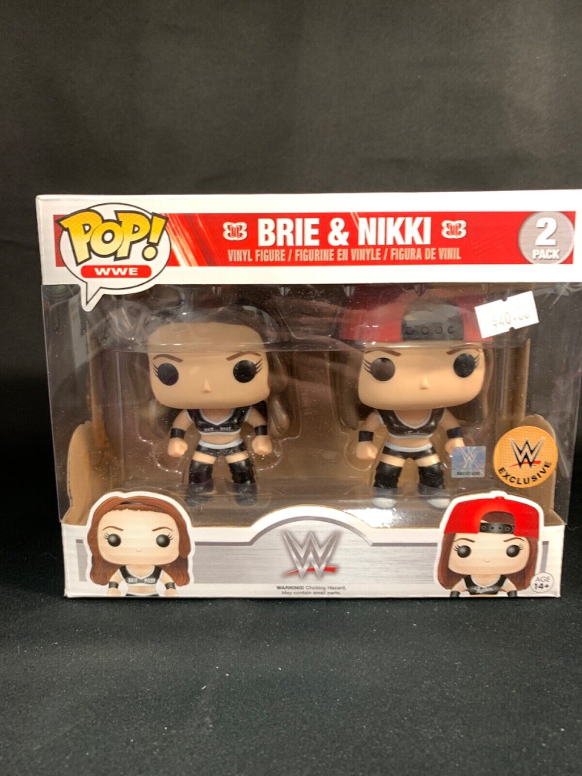 Funko POP WWE Brie & Nikki Bella Twins (Black Uniform) Vaulted Exclusive - New