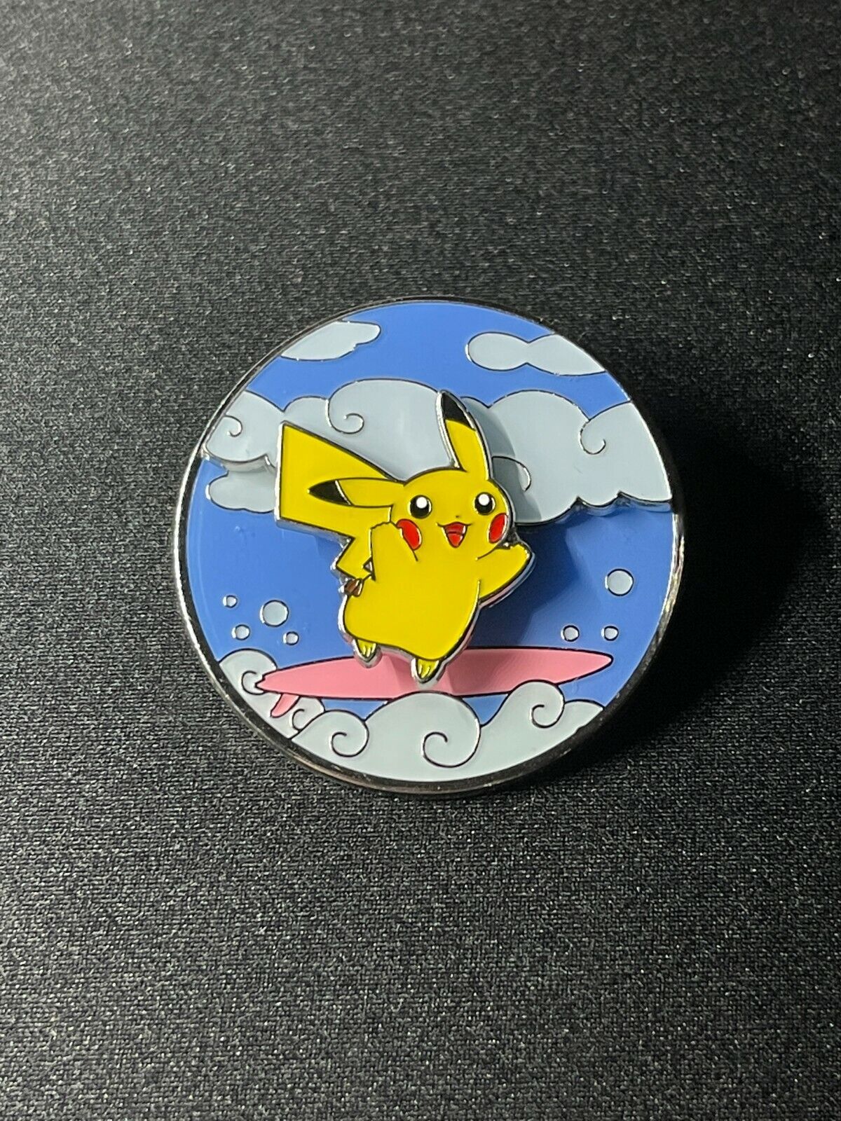 Pokemon Pikachu Pin Flying & Surfing Celebrations 25th Anniversary Official