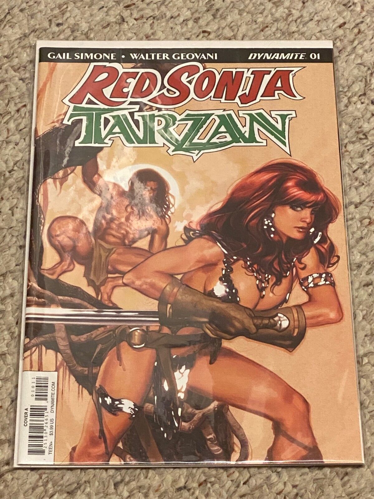 RED SONJA TARZAN ISSUE #1 WITH VARIANT COVER BY ADAM HUGHES
