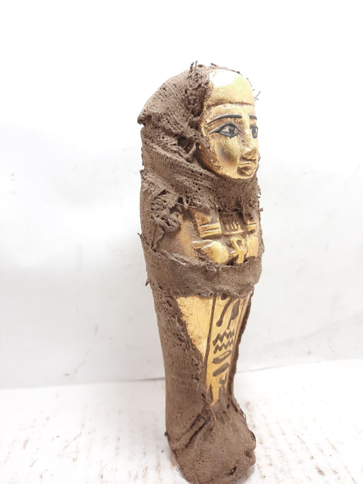 RARE ANTIQUE ANCIENT EGYPTIAN Statue Ushabti Servant Minions Holding Key of Life