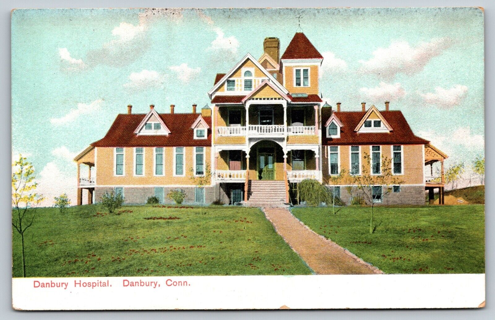 DANBURY HOSPITAL Connecticut c1905 unused antique vintage UDB UNP Postcard A51