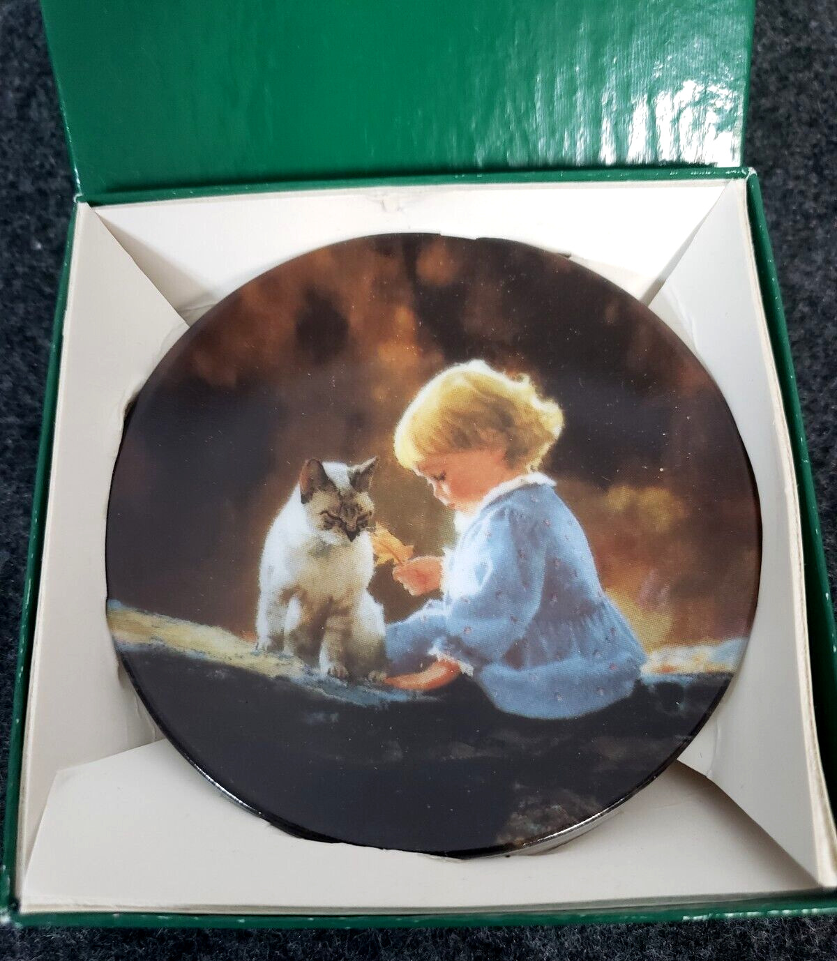 Vintage DONALD ZOLAN Just We Two MINIATURE PLATE PEMBERTON & OAKES  3.25in 1992