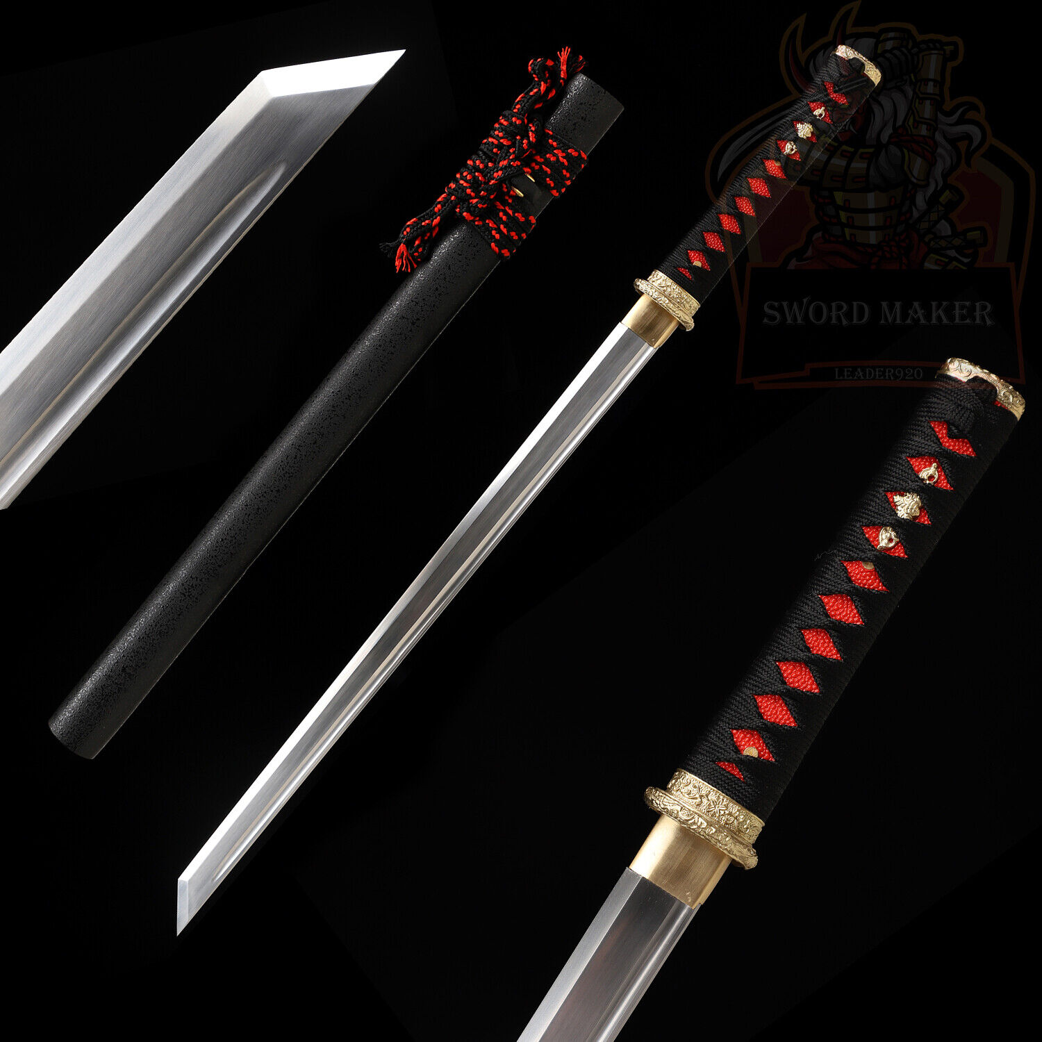 Handmade T10 Steel Sharp Wakizashi Japanese Samurai Katana Sword Ninja Full Tang
