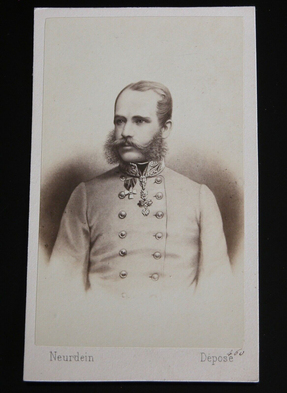 Franz Joseph I of Austria Orig. Old CDV Portrait Albumen Print Paris