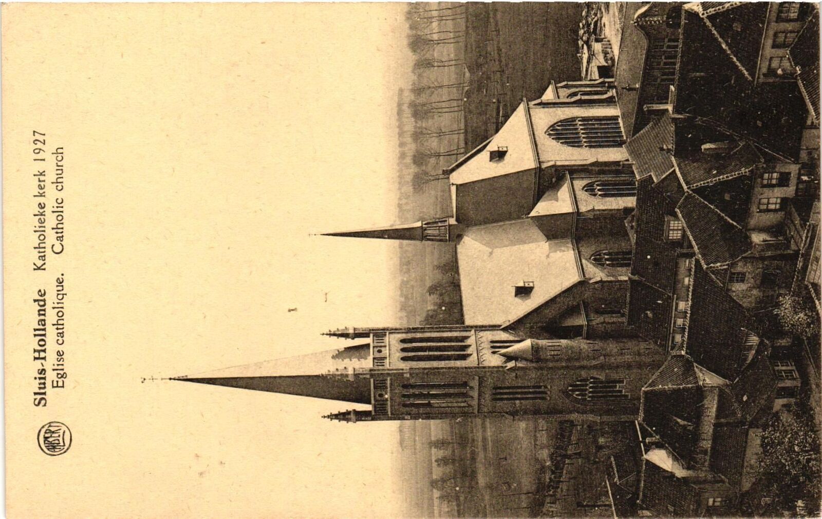 Vintage Postcard- Catholic Church, 1927