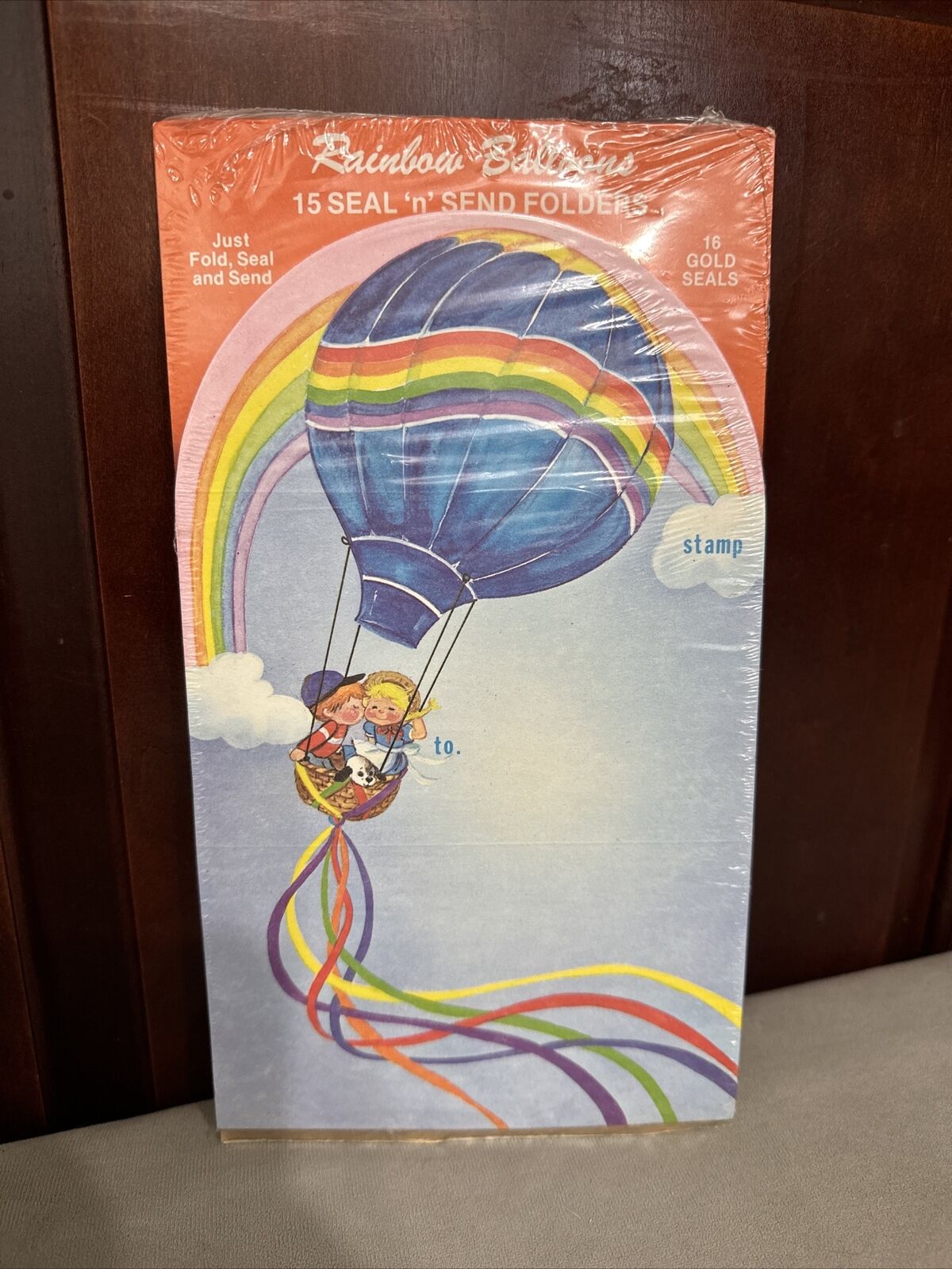 Vintage 15 Rainbow Balloons Seal’n’Send Letters New