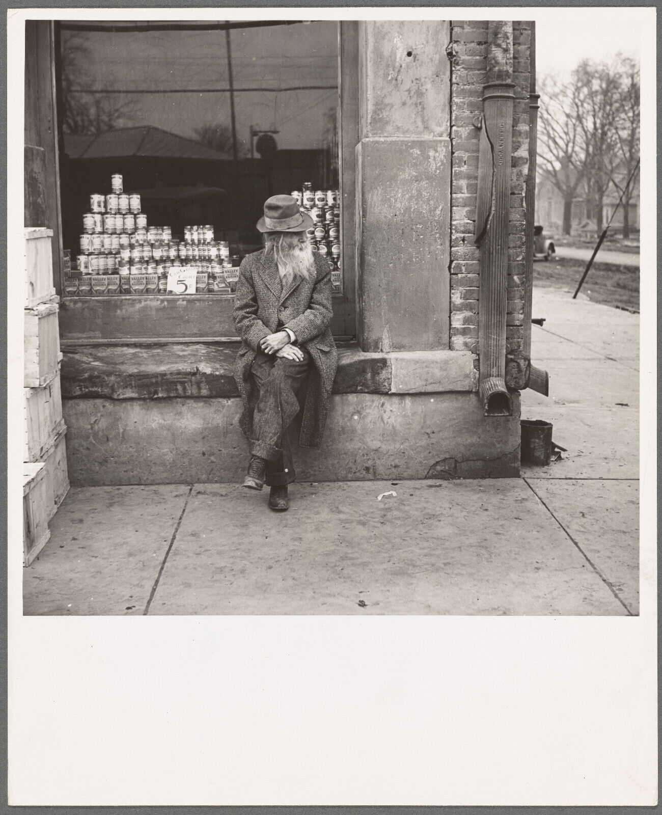 Old 8X10 Photo, 1930\'s Old man on the street in Shawneetown, Illinois 57834267