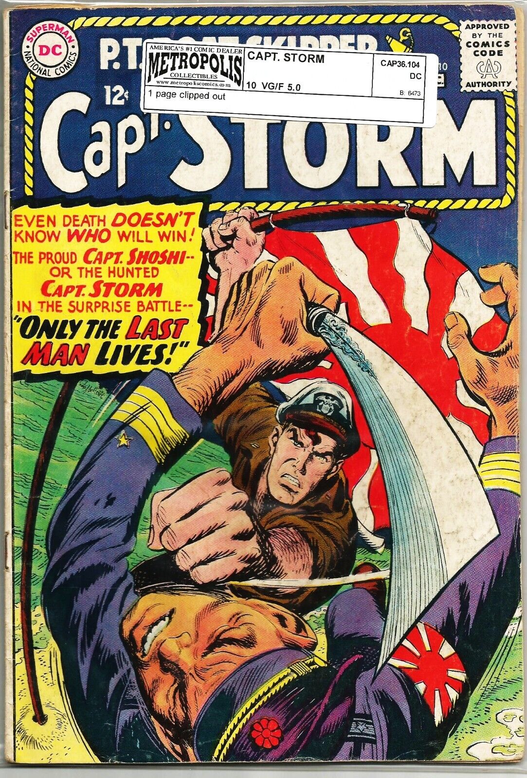 Capt. Storm   DC	1965	2 Comic Lot Run  #10 #11    Mid-High Grade
