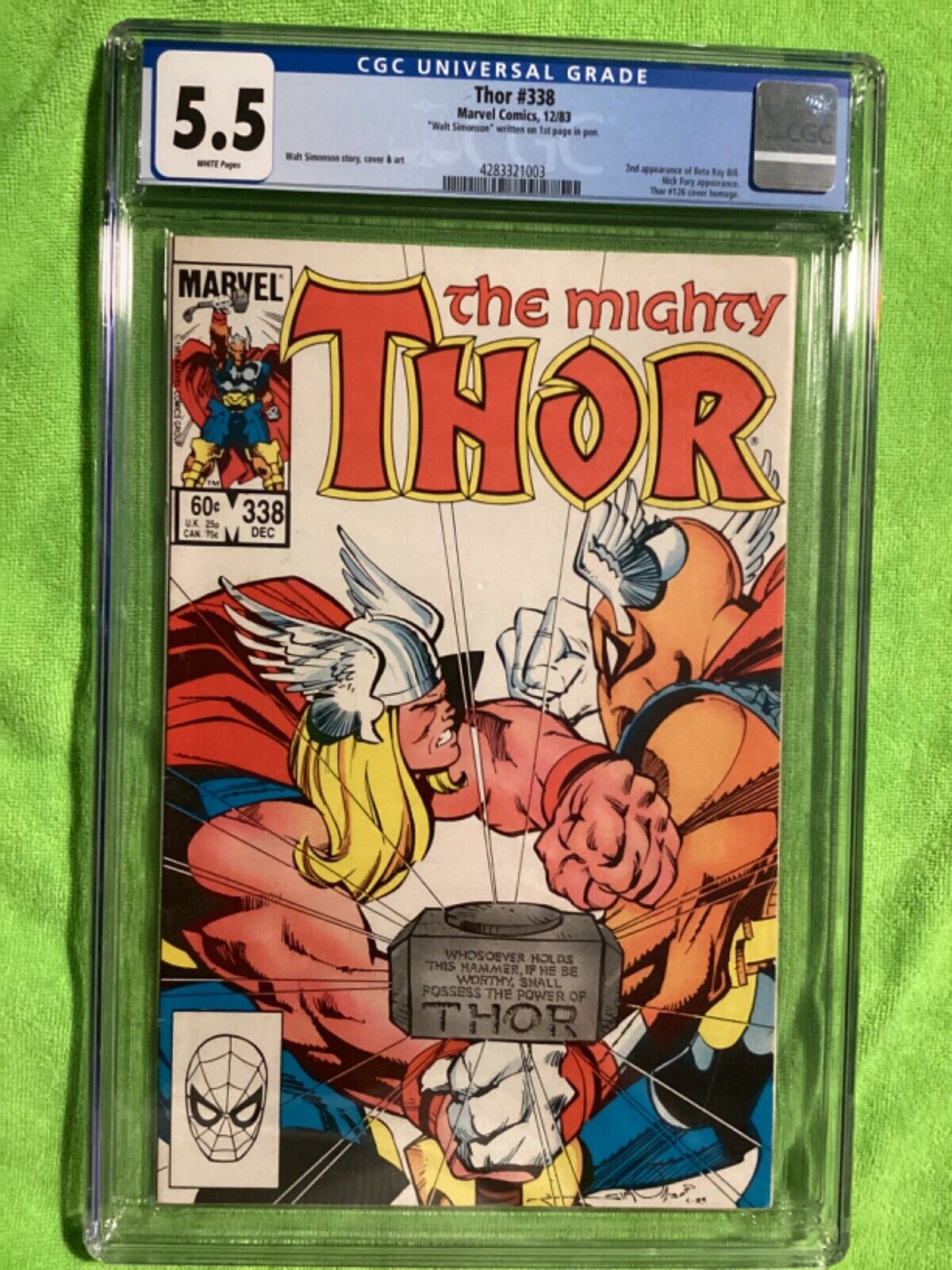 the might thor #338 psa 5.5