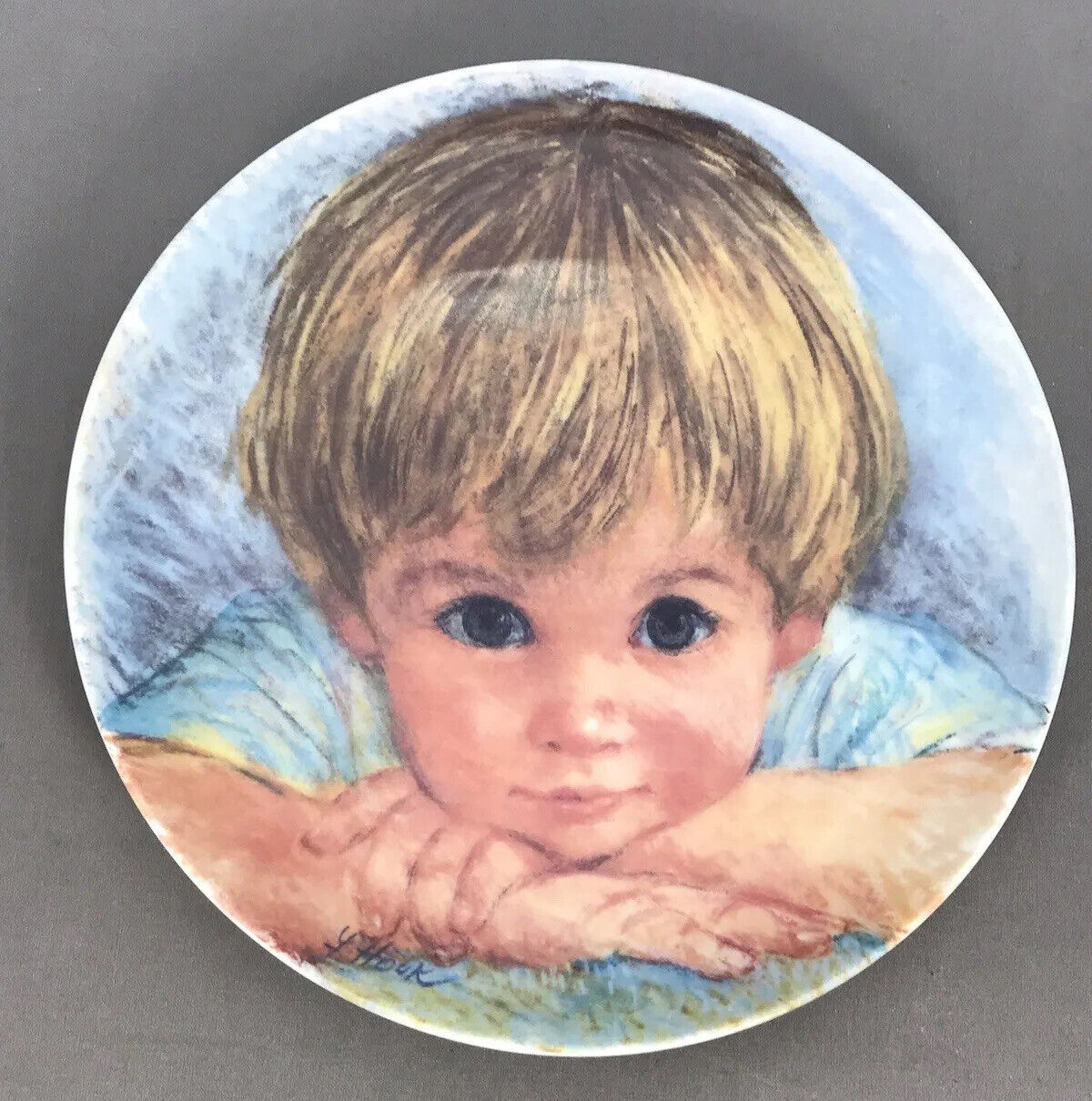 VTG I Wish, I Wish Collector Plate Lithography Frances Hook 1982 Roman, Inc