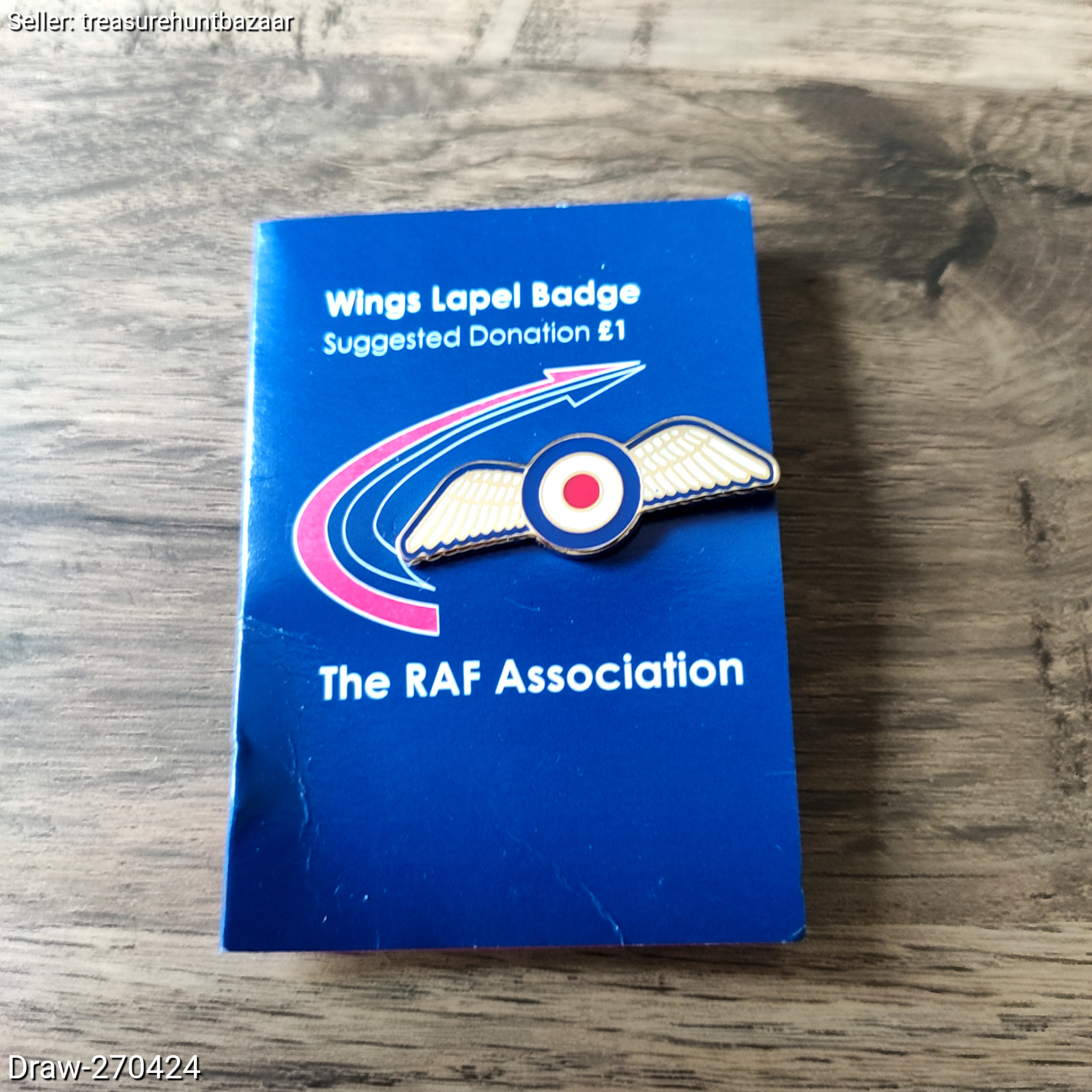 RAF Association Wings Appeal Enamel Wings Lapel Pin Badge