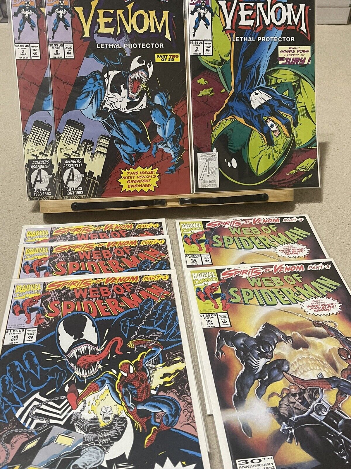 WEB Of SPIDER-MAN Spirits Venom 95-96. VENOM Lethal Protector 2-3 NM+ 8 Comics