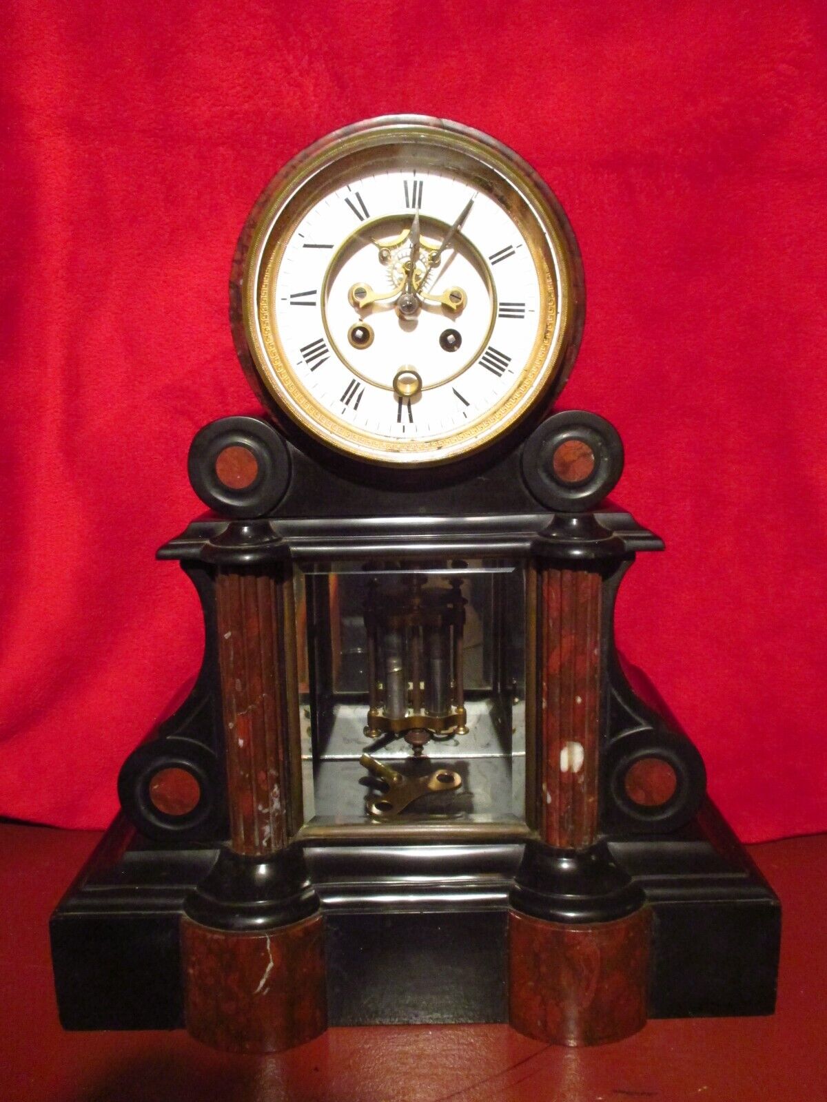 Antique 1800's French Marble Mantel Clock - Prefer local pickup, but will ship