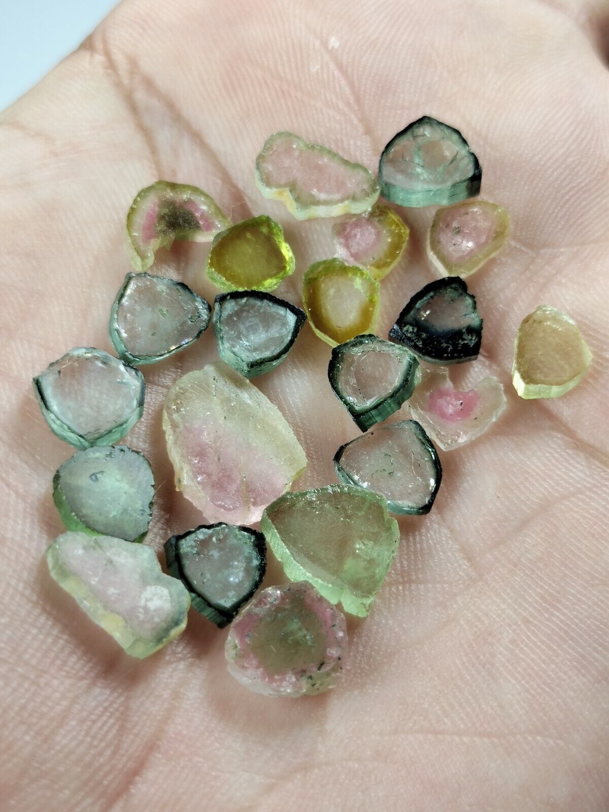Mix color Watermelon Slices lot of (18 Pcs) best for jewellery from Afg. \