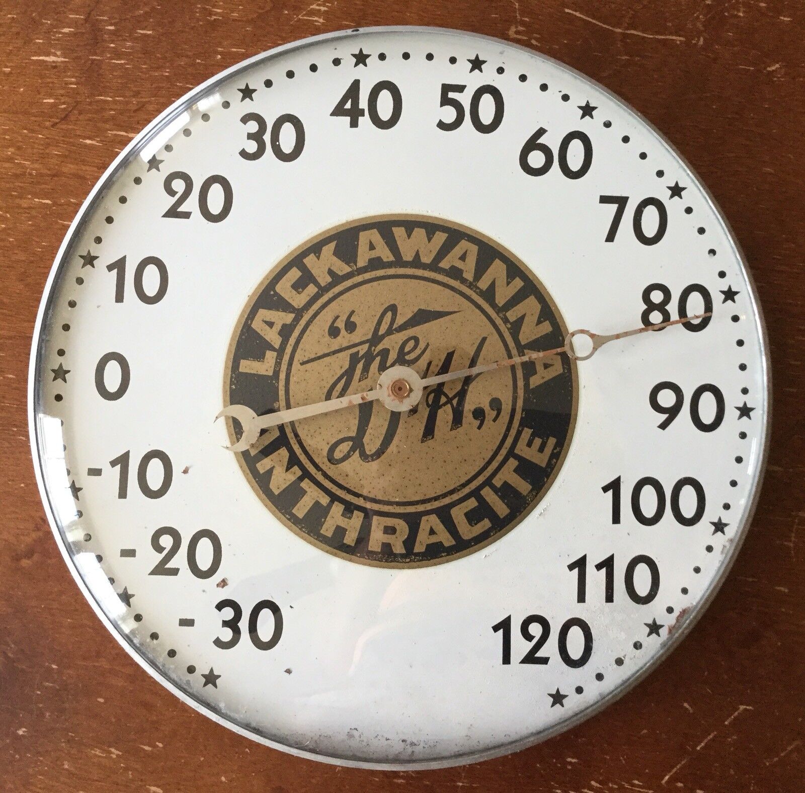 OLD VTG ANTIQUE LACKAWANNA ANTHRACITE D&H RAILROAD ADVERTISING THERMOMETER SIGN