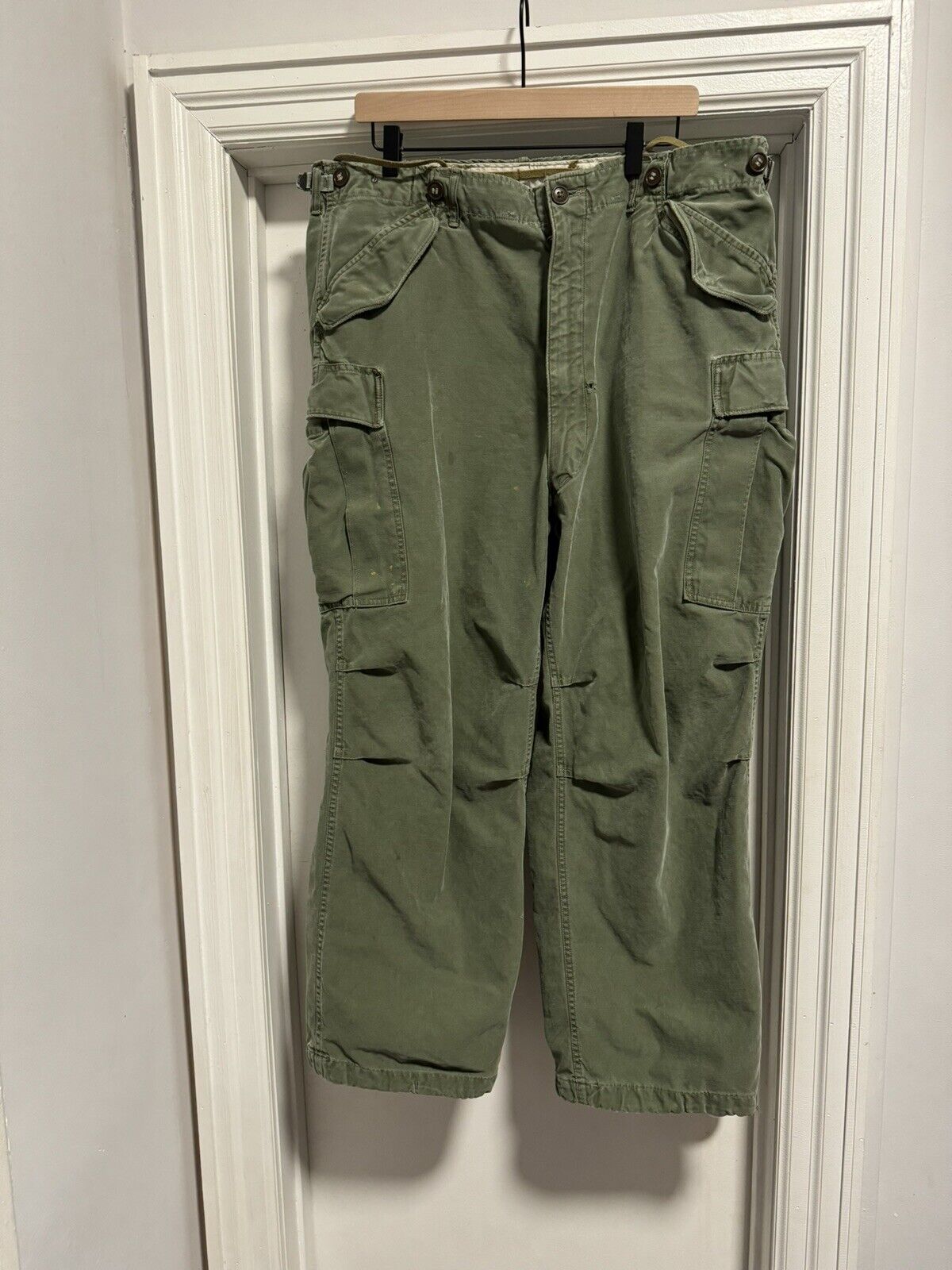 Vintage M51 Field Trousers Shell M-1951 Army Military Pants Green Large Regular
