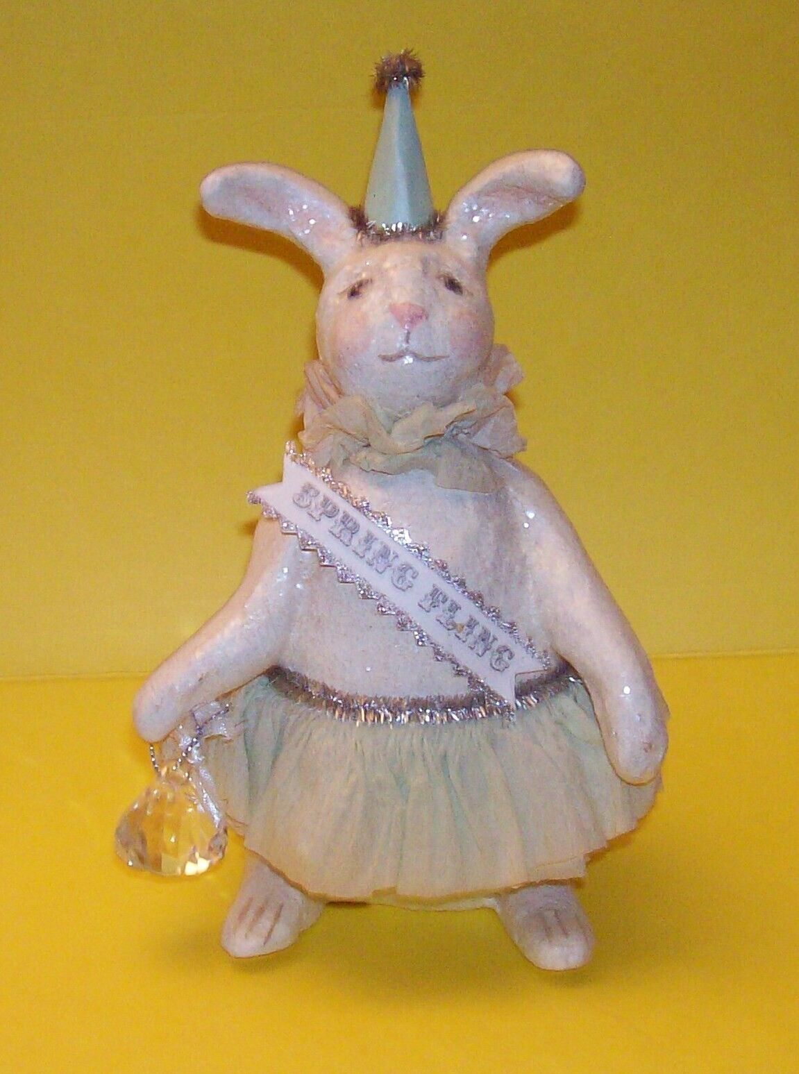 Heather Myers Creations Spring Fling Bunny Rabbit Tutu Dress Hat Diamond Figure