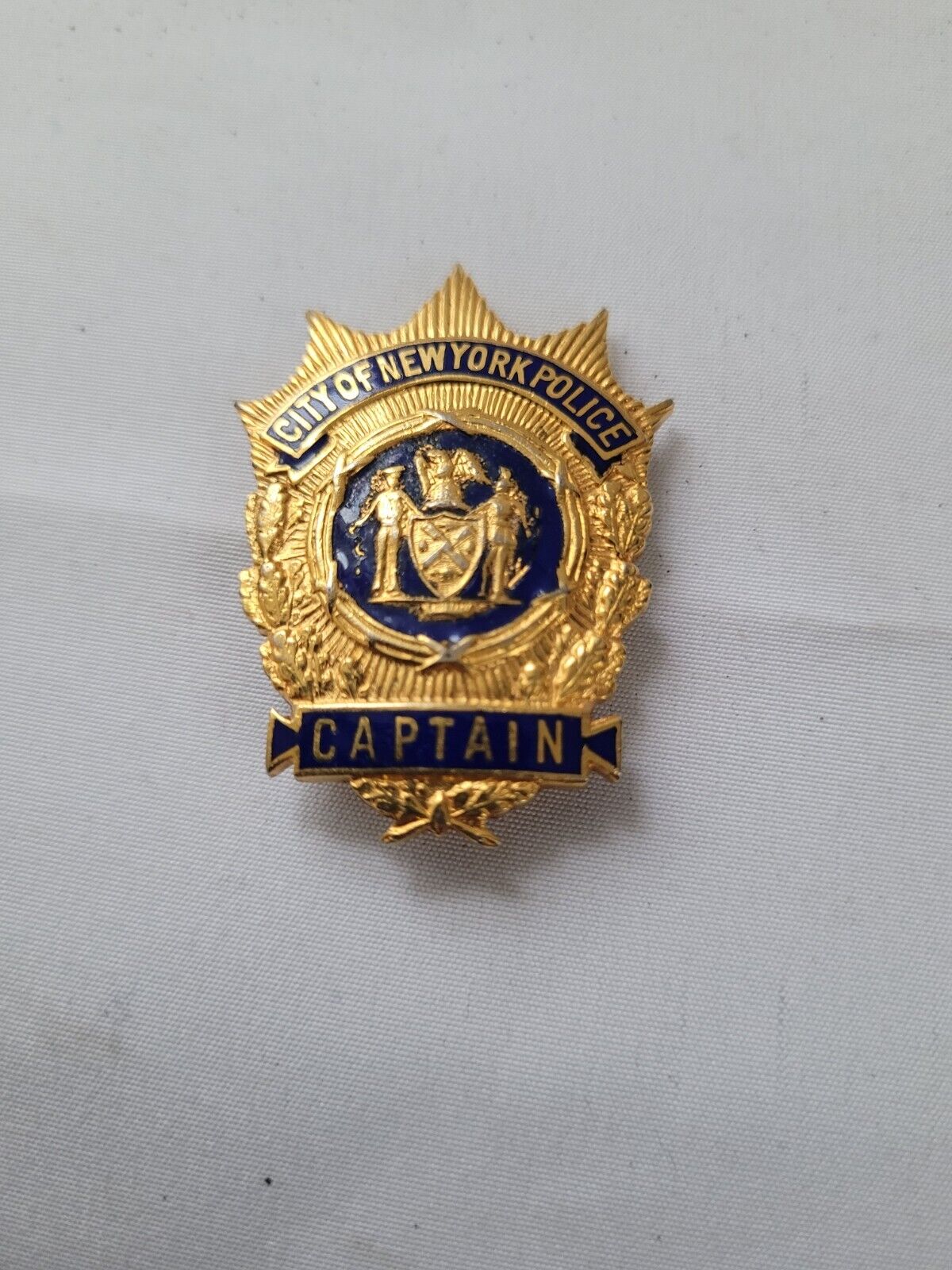 Vintage Obsolete City of New York Police Captain Badge