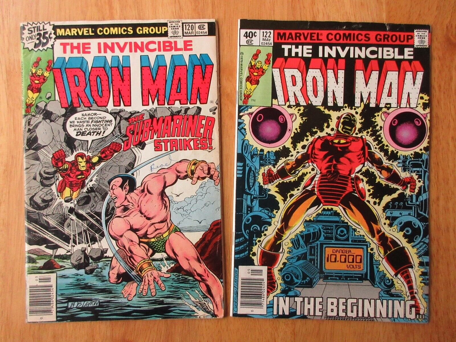 Lot of 2 INVINCIBLE IRON MAN: #120 *Key*, 122 (VG/FN) *Super Bright & Glossy*