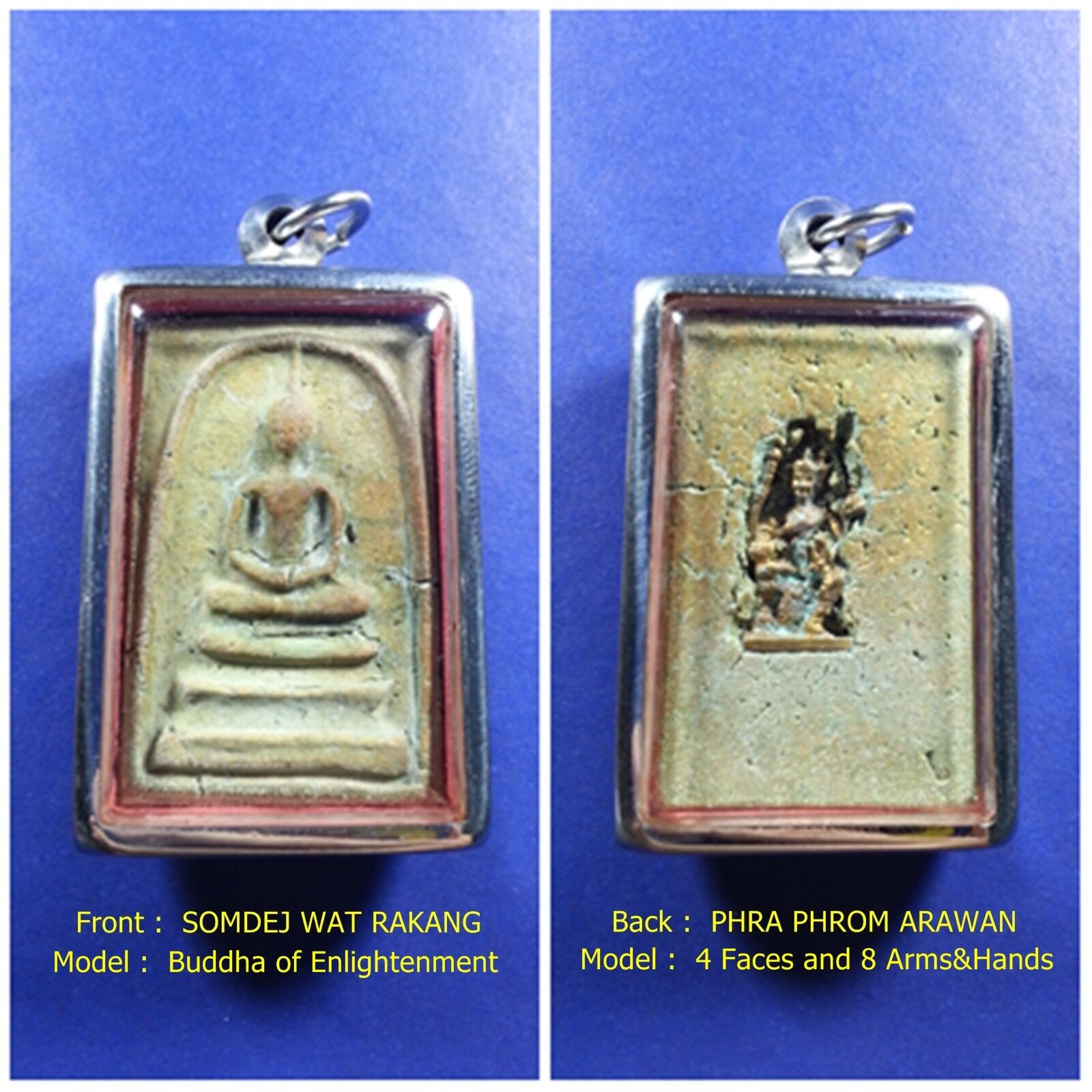 Antique Rare TOP AMULET of THAILAND (of ASIA) Buddha Statue Pendant ,200Yrs. #2
