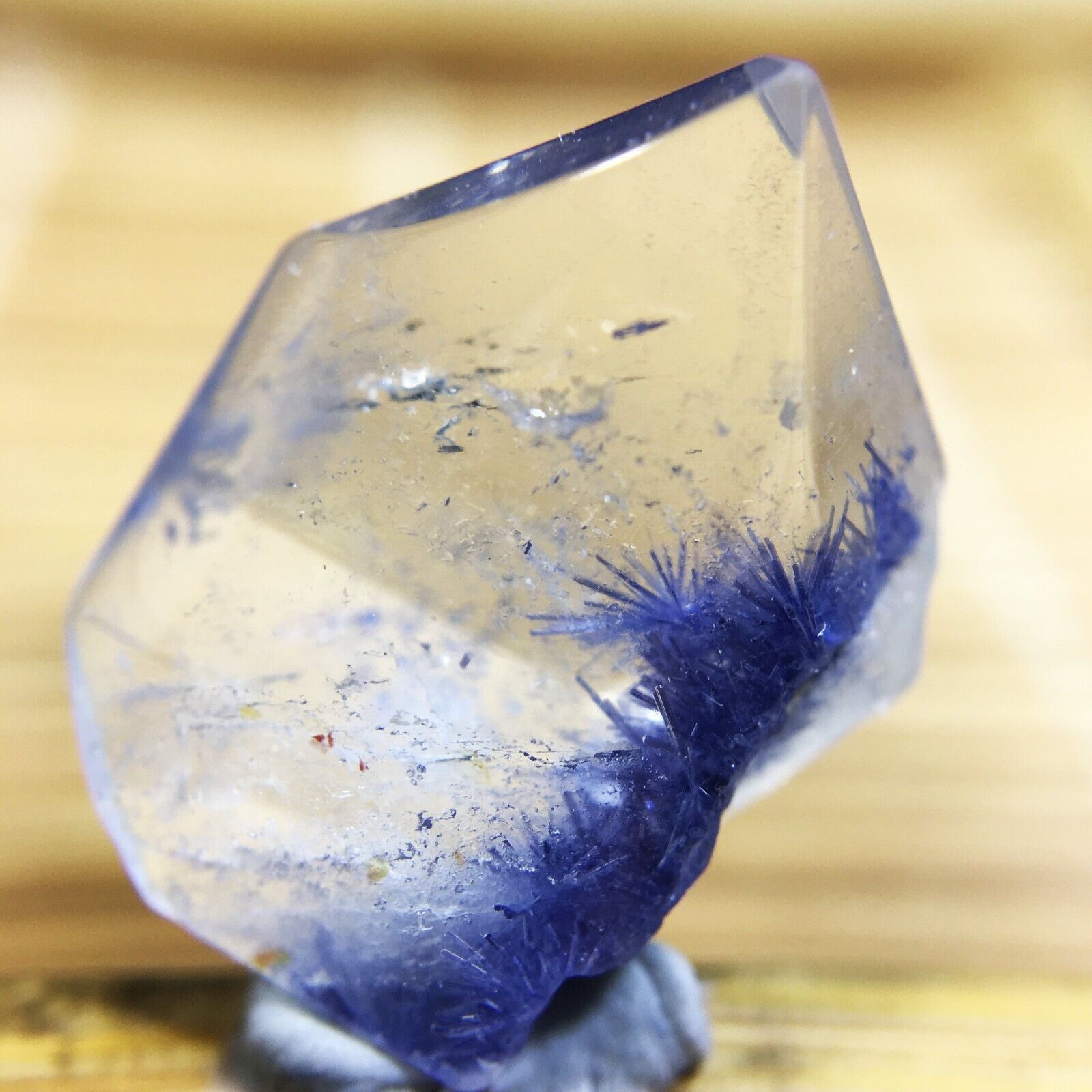 6.8Ct Very Rare NATURAL Beautiful Blue Dumortierite Quartz Crystal Specimen