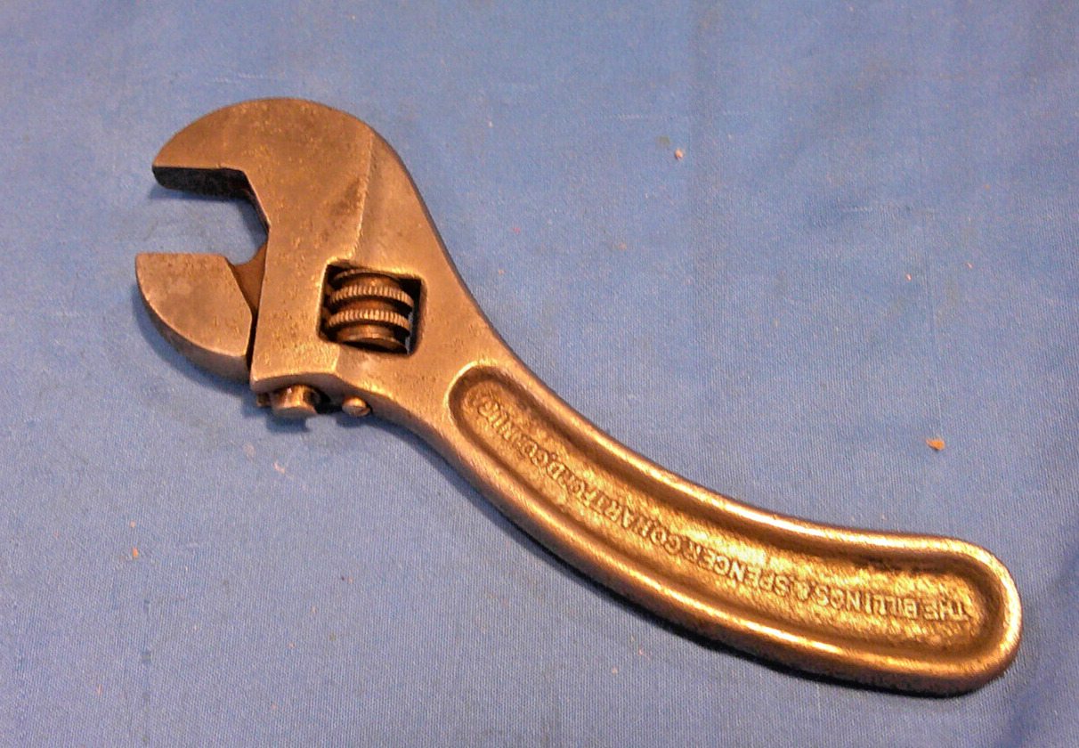 The Billings & Spencer Co. 6 Inch Curved Handle Adjustable Wrench New Haven Conn