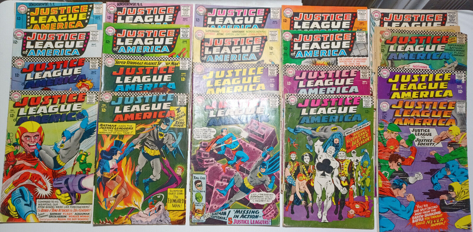 Lot of 20 Early Vol 1 Justice League of America Comics Between #26-56 