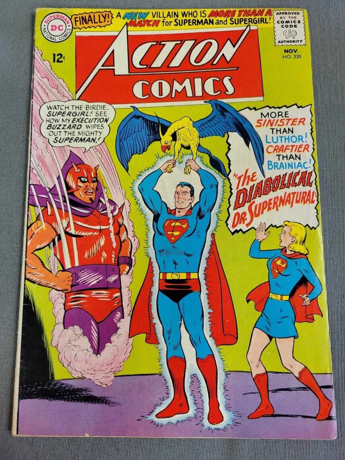 Vintage Silver Age Action Comics #330 (Nov 1965, DC) Superman SuperGirl *See Des
