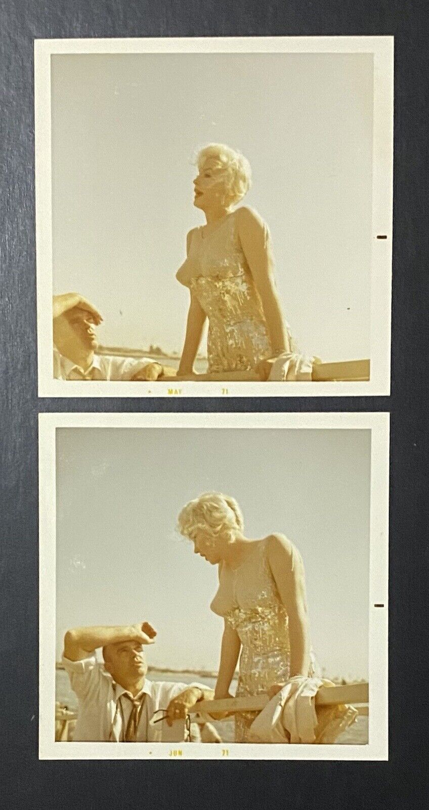 Two 1959 Marilyn Monroe Original Photo Some Like It Hot Stills Candid