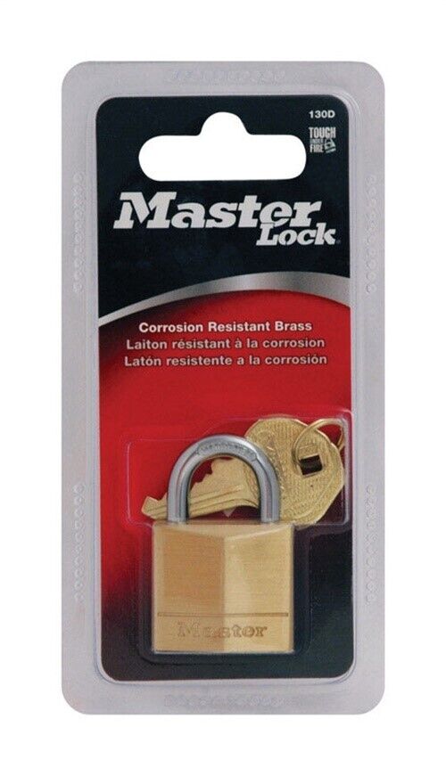Master Lock 130D Solid-Brass Body Pin Tumbler Padlock 1-3/16 in.