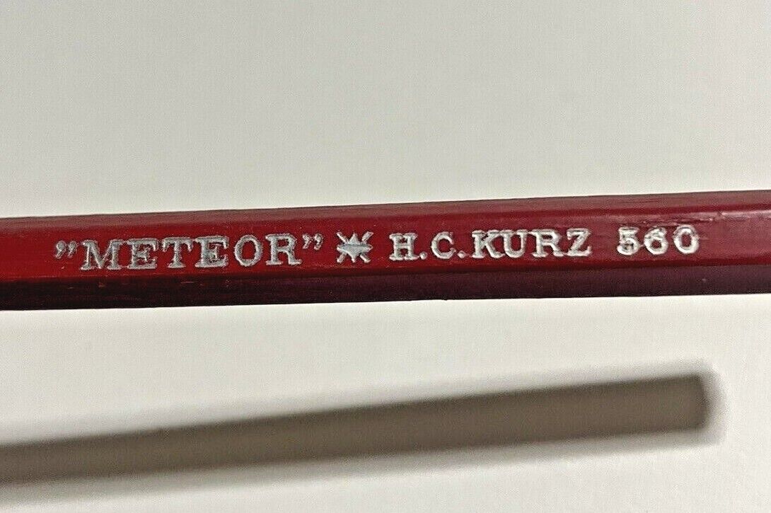 Rare H.C. Kurz German Pencil METEOR 560 UNUSED RED 1930s 