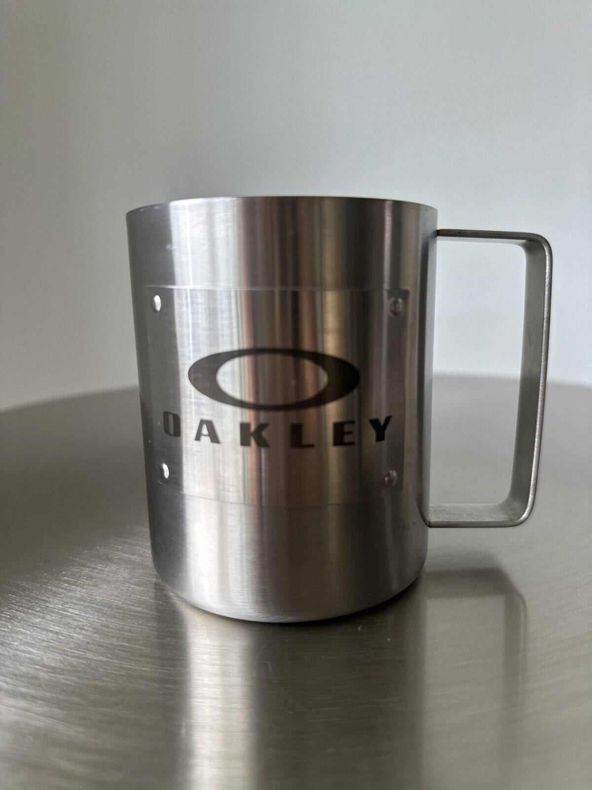 Rare Oakley Stainless Steel Mug Metal Promotional 2016 Pre Owned 