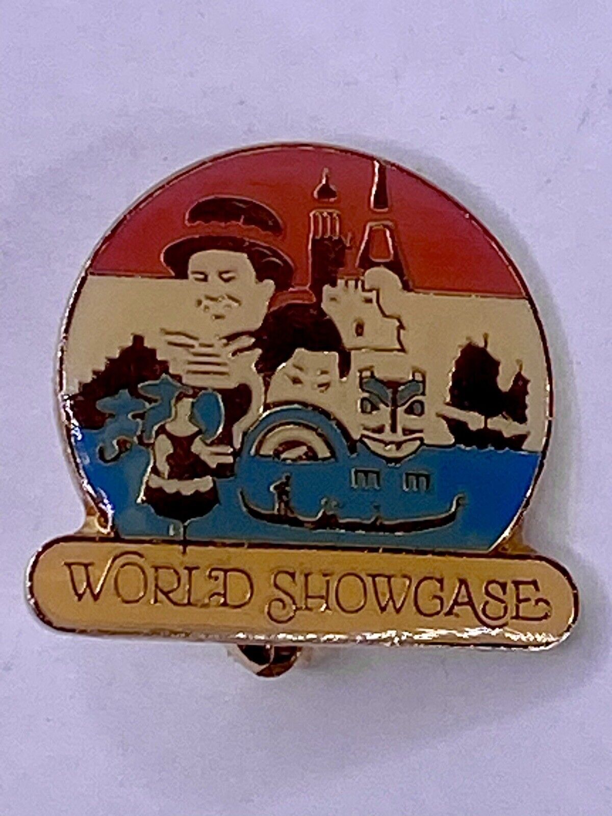 Vintage 80s Epcot / Walt Disney World Showcase Pin Brooch Collectible