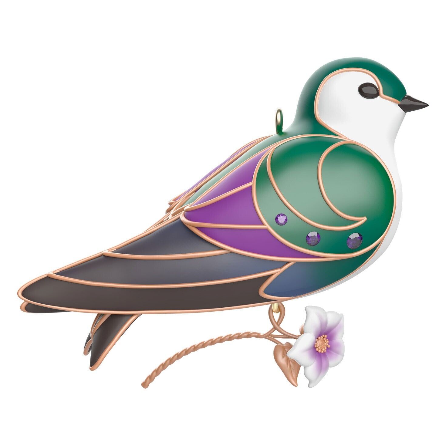 Hallmark 2024  VIOLET-GREEN SWALLOW  #20 Beauty of Birds Ornament