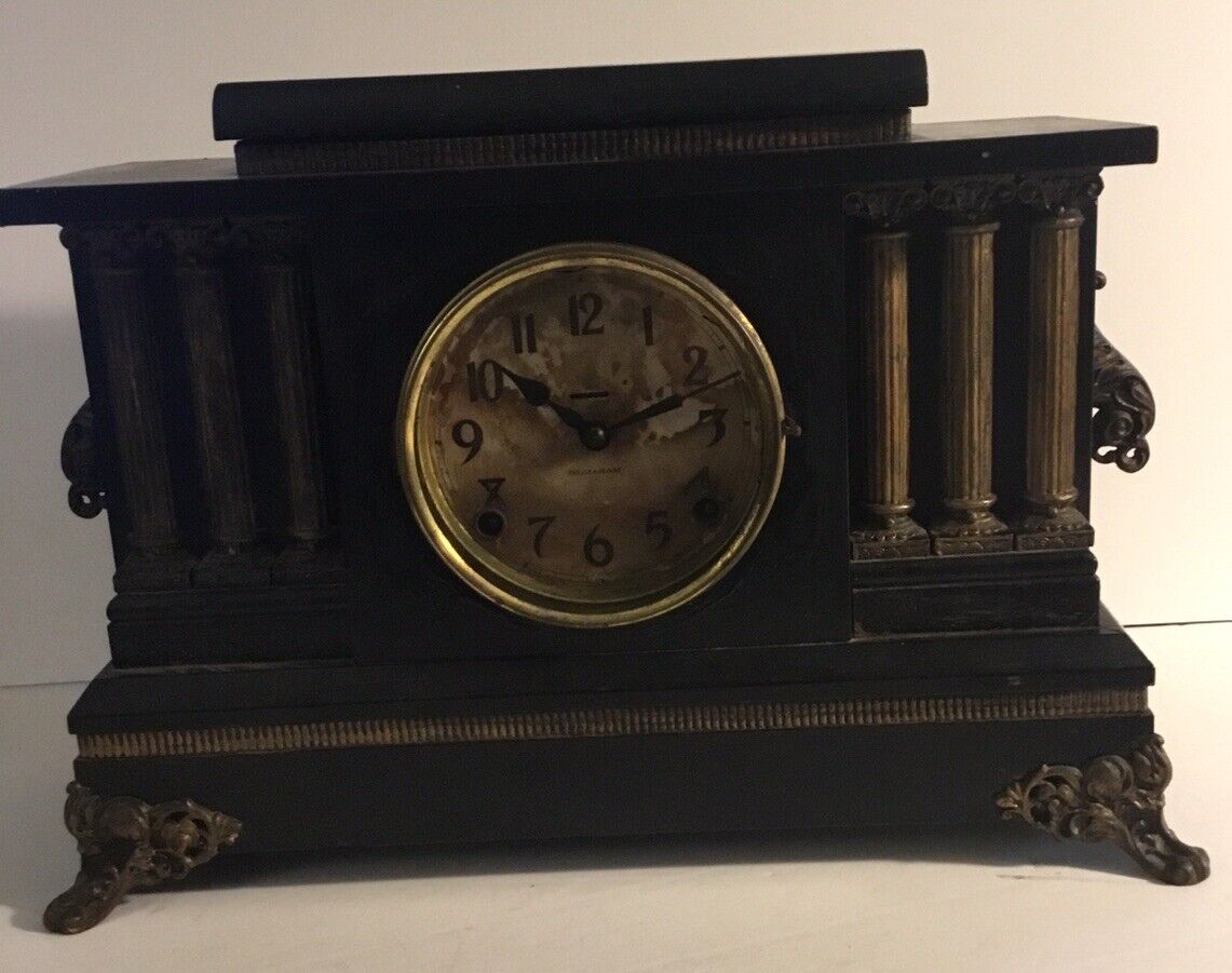 Antique 1890-1910 Mantle Clock Mfg By E.Ingraham Co. With Pendulum, Working