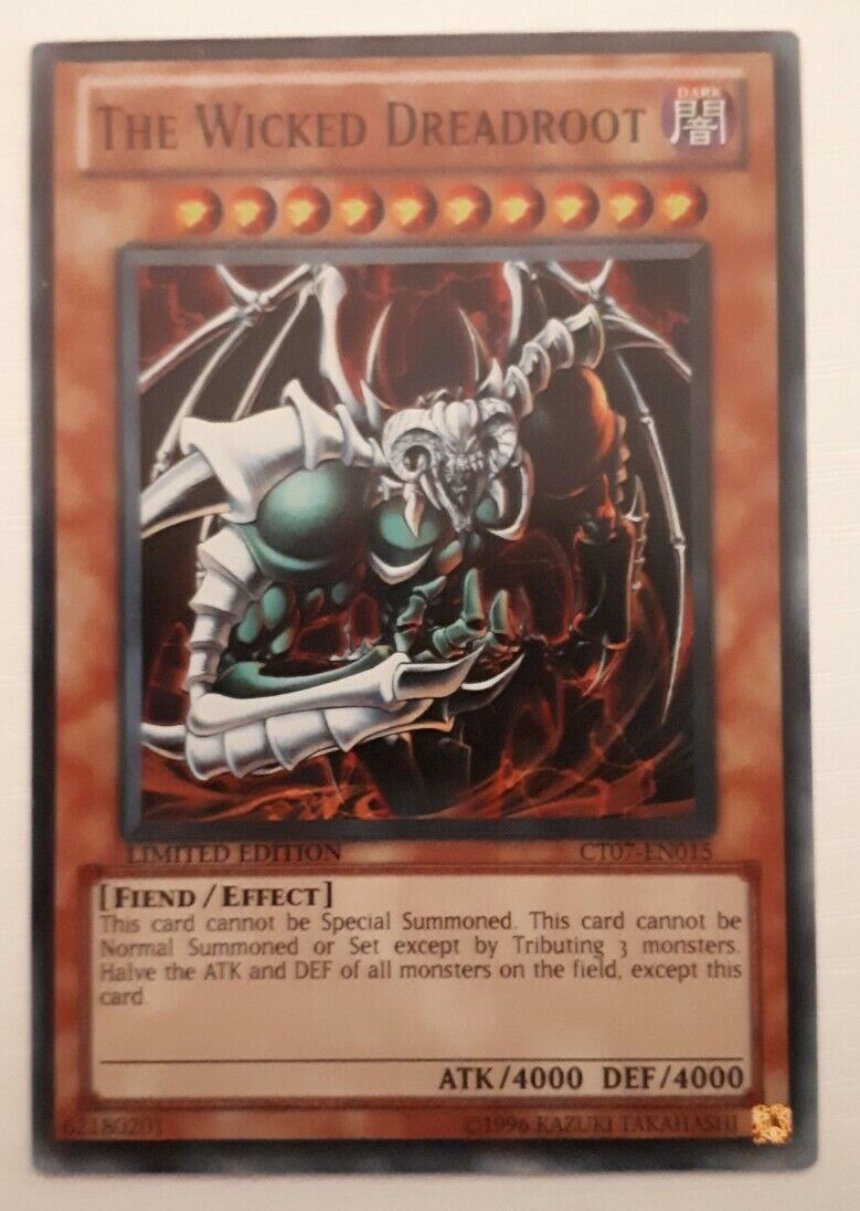 Yu-Gi-Oh - The Wicked Dreadroot -CT07-EN015- Super Rare Limited Edition NM/Mint