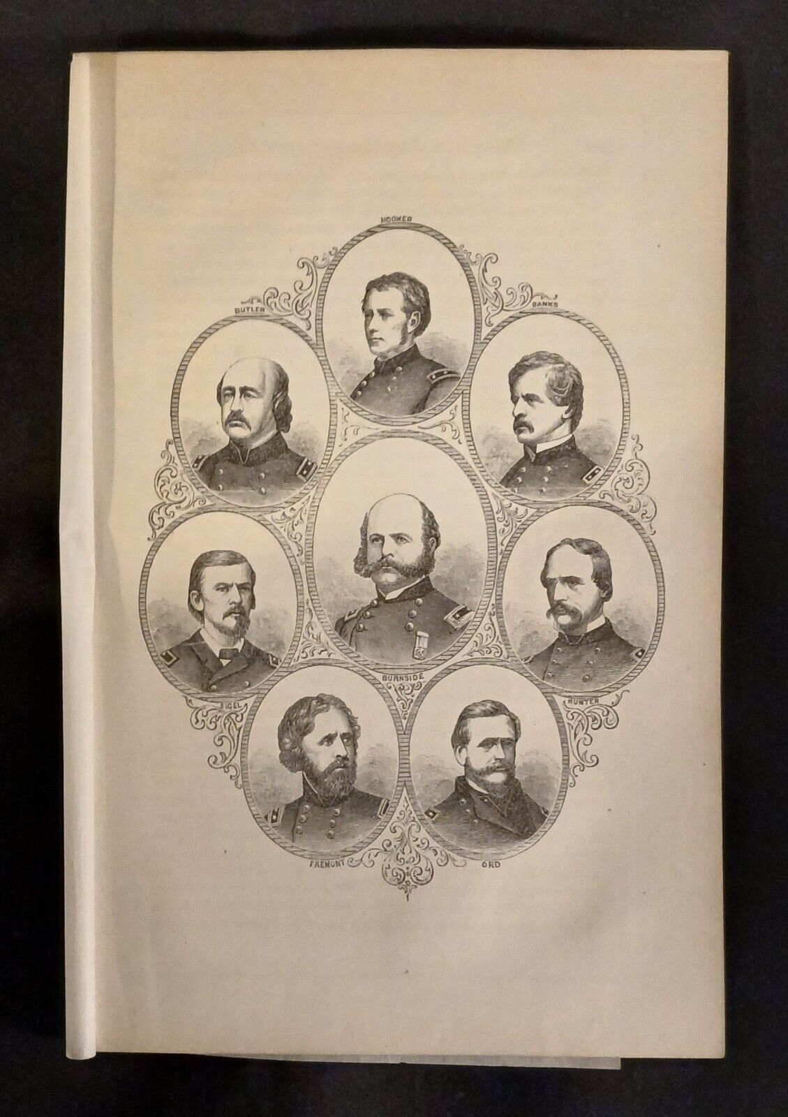 1865 Civil War Portraits Of Prominent Union Generals Incl. Maj Gen A. Burnside